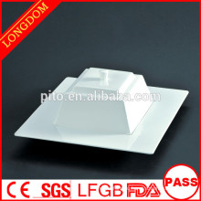 Высокое качество элегантной широкой краевой керамической тарелки с фарфором и крышкой
